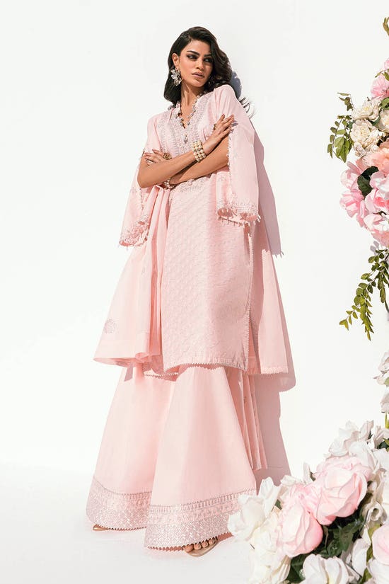 3 Piece Unstitched Embroidered Printed Denting Lawn Suit DN-42042