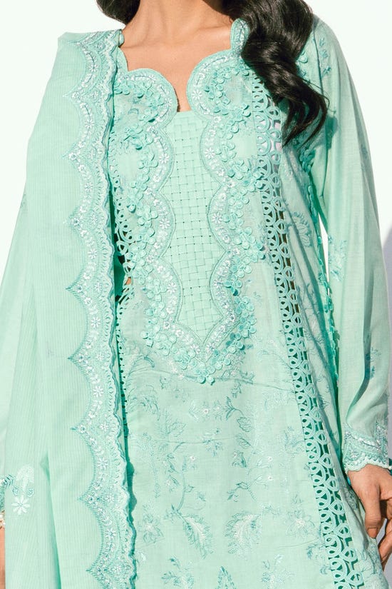 3 Piece Unstitched Embroidered Printed Denting Lawn Suit DN-52013