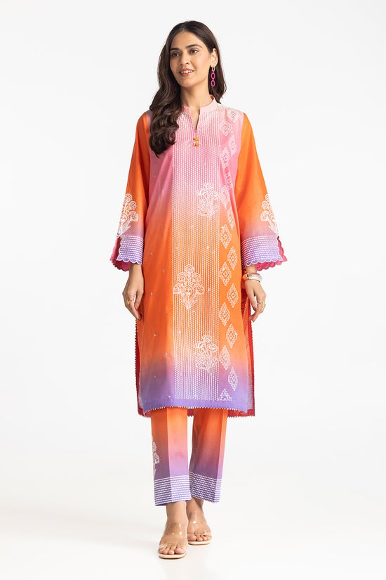 Lawn Lacquer Printed With Embroidered Shirt And Printed Trouser IUSTTS-307