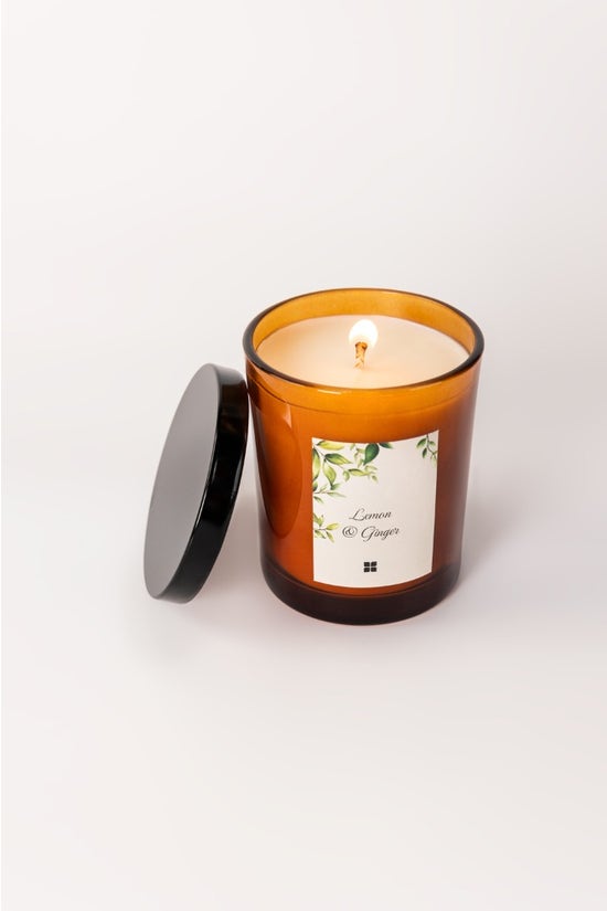 Lemon And Ginger Scented Candle