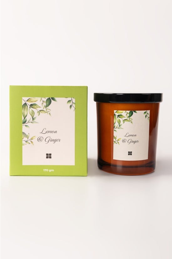Lemon And Ginger Scented Candle