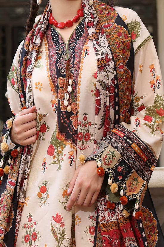 3 Piece Unstitched Printed Lawn Suit with Printed Lawn Dupatta CL-52390