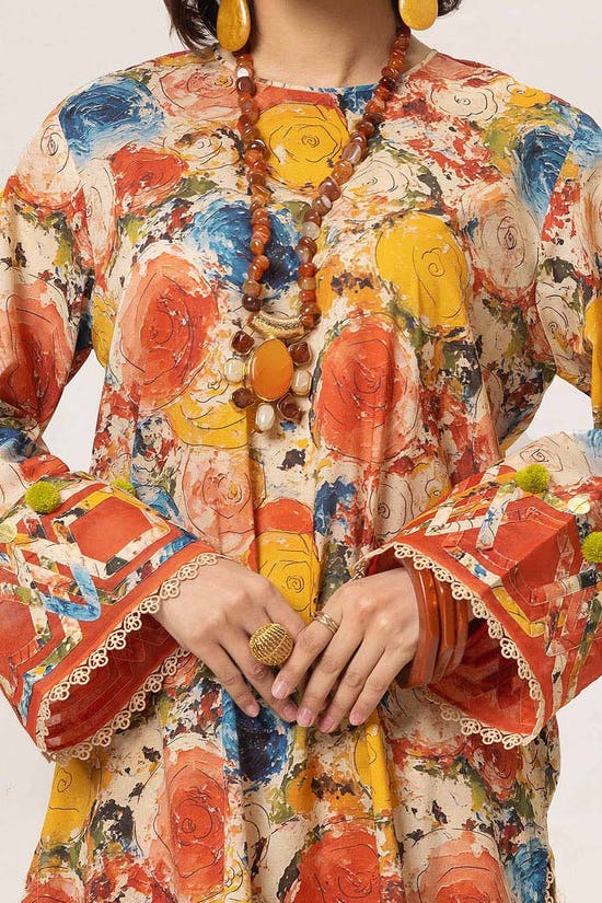 2 Piece Unstitched Printed Lawn Suit TL-52112